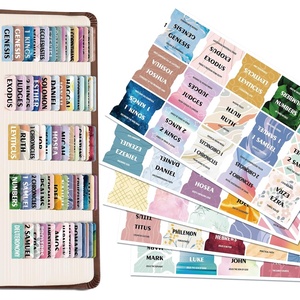 แท็บดัชนีพระคัมภีร์, แท็บพระคัมภีร์พันธสัญญาเดิมและพันธสัญญาใหม่, แท็บบทพระคัมภีร์เคลือบลามิเนตสำหรับผู้หญิงผู้ชายสำหรับการศึกษาหนังสือและการจดบันทึก, ลายหินอ่อน - Product Image 1
