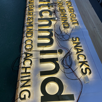 Letrero de empresa de logotipo de publicidad exterior con letras de canal de iluminación LED de acero inoxidable iluminado 3D personalizado para tienda, oficina, Parque