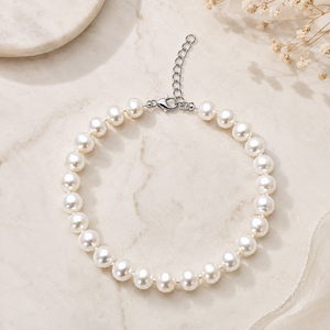 Bracelet de perles d'eau douce irrégulières, fermoir plaqué or réglable, bijoux tendance pour femmes, idéal pour les soirées - Product Image 5