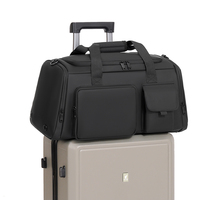 Sac de voyage en tissu Oxford, sac à main grande capacité avec compartiment à chaussures, peut être fixé sur une valise à roulettes, logo personnalisé
