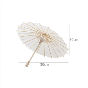 Ombrello di Carta Ilan 30cm Bianco, Accessorio Decorativo per Feste - Product Image 1
