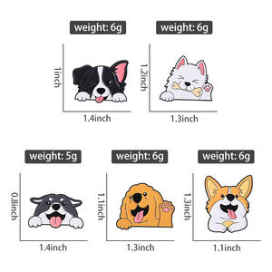 Diskon besar grosir Pin Enamel logam anjing Husky pengambil emas hewan Corgi tanpa Minimum - Product Image 2
