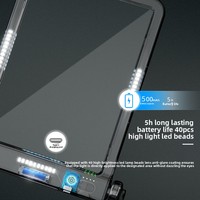 Lampe de lecture à collier avec loupe HD 3X, mains libres, rechargeable, portable, à intensité variable, flexible, pour chambre à coucher, OEM