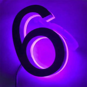 لافتة متجر مخصصة بحروف ثلاثية الأبعاد ذهبية اللون، لافتة مضاءة من الخلف، لافتات قناة LED للمباني، شعار خارجي، لافتة LED لواجهة المتجر للأعمال التجارية - Product Image 6