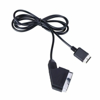 Kabel RGB Scart 1.8M Pengganti untuk PS1 PS2 PS3, Kabel AV TV untuk Koneksi Game, untuk Konsol PAL/NTSC