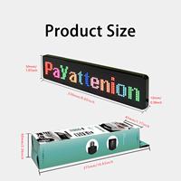 23*5 CM Mini LED araba işareti USB 5V kaydırma LED burcu kurulu programlanabilir mesaj ekranı ekran APP değişim kelimeler LED matris paneli