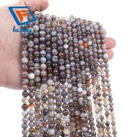Pierre précieuse de guérison Agate du Botswana de haute qualité 6-10mm pierre naturelle ronde en vrac pour la fabrication de bijoux