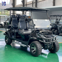 Voiture de golf électrique CAMP 72v avec batterie au lithium, alimentée par énergie solaire, avec 6 sièges de luxe pour les terrains de golf et l'usage personnel