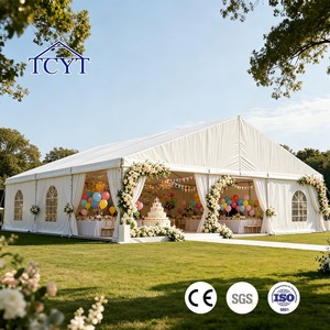 Grande tente de réception en aluminium avec structure en PVC imperméable <span class=keywords><strong>pour</strong></span> 150-200 personnes, 20x40, <span class=keywords><strong>pour</strong></span> événements quatre saisons - Product Image 1