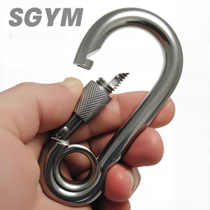 Mousquetons robustes en acier inoxydable 304 316, mousquetons à ressort, mousquetons à chaîne, verrous pour le camping, la randonnée, DIN 5299 - Product Image 4