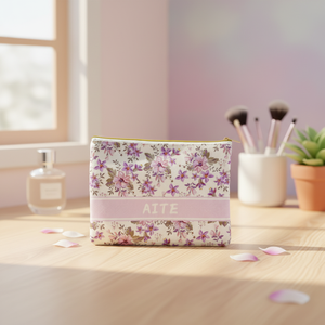 Beauty Case e Borsa Cosmetica in Lino con Stampa Lettere e Citazioni Motivazionali, Regalo per Sorella, Compagna di Stanza Universitaria, Compleanno - Product Image 3