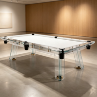 Table de billard de luxe moderne en verre et ardoise pour maisons contemporaines