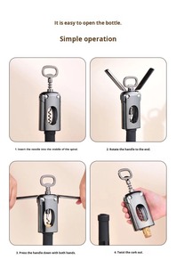 Ouvre-bouteille manuel moderne en zinc avec poignée ergonomique, écologique et durable pour cuisine, bar, restaurant et barmans - Vente en gros - Product Image 4