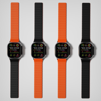 RYB doble cara usando clásico deporte silicona magnética reloj pulsera correa para Apple Watch 41mm 45mm 44mm 46mm 49mm