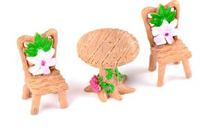Decoración <span class=keywords><strong>de</strong></span> jardín <span class=keywords><strong>de</strong></span> hadas, venta al por mayor, mesas y <span class=keywords><strong>sillas</strong></span> <span class=keywords><strong>de</strong></span> ratán <span class=keywords><strong>de</strong></span> resina antigua <span class=keywords><strong>en</strong></span> <span class=keywords><strong>miniatura</strong></span> - Product Image 4