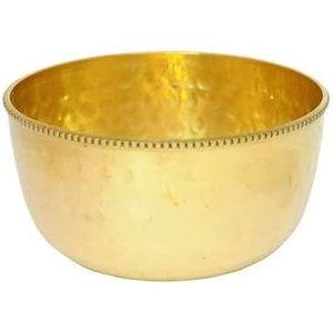 PARIJAT Bol artisanal en acier en laiton poli Bol de service pour nourriture indienne Soupe Céréales Légumes-Ingrédients mélangés 1 martelé - Product Image 6