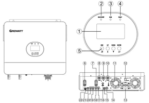 Growatt Off Grid Omvormer 6KW SPF 6000ES Plus - Product Image 6