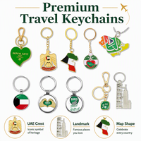 Llavero de recuerdo personalizado de Oriente Medio, OEM ODM, Arabia Saudita, Emiratos Árabes Unidos, Kuwait, mapa de país esmaltado, aleación de zinc, regalo de viaje, llavero de metal