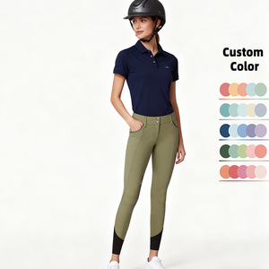 Leggings Personalizados para Montar a Caballo, Leggings Geométricos de Silicona, Resistentes al Desgaste, Cintura Alta, Pantalones de Montar para Mujer - Product Image 3