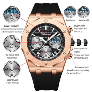 CHENXI Mens Luxury Watches Fashion Sport Wristwatches Male Chronograph Quartz Men Silicone Clock Luminous Relogio Masculino - Product Image 2