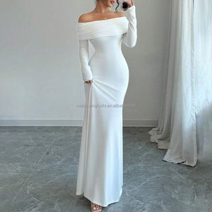 Abito Lungo Personalizzato con Spalle Scoperte per <span class=keywords><strong>Donna</strong></span>, Vestito da Sera, Abito da Cocktail e da <span class=keywords><strong>Matrimonio</strong></span> - Product Image 4