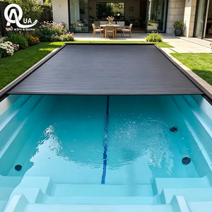 Couverture de piscine automatique Water Crown, robuste et durable, pour piscines enterrées extérieures - Product Image 1