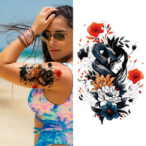 Personaggi di fiori farfalla temporaneo tatuaggio adesivo Non tossico impermeabile e sudore Sexy prova stampata su carta per il corpo - Product Image 5