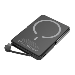 5000mAh Magnetic Wireless Power Bank with Built-in <b>Cables</b>, 15W Fast Charging, 22.5W PD Quick Charge Portable Battery Pack - Product Image 2