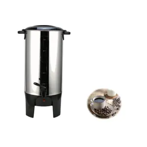 Percolador de café comercial de acero inoxidable, fabricante de urnas, percolador de café eléctrico