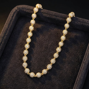 สร้อยคอทรงกลมประดับเพชรโมอิสซาไนต์สี D ทองคำแท้ 14k ปรับแต่งได้ ของขวัญวันครบรอบสำหรับชาวฮินดู TISHYA - Product Image 4
