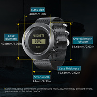 NORTH EDGE Apache-d Outdoor Montres de sport pour hommes Montre de plongée numérique gratuite Baromètre d'altitude Boussole Heure mondiale 10ATM Étanche