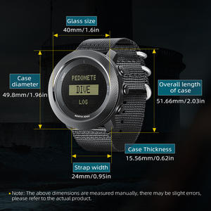 Orologio sportivo da uomo con bordo nord Apache-<span class=keywords><strong>d</strong></span> Outdoor orologio digitale Free Dive orologio da barometro altitudine bussola tempo mondiale 10ATM impermeabile - Product Image 6