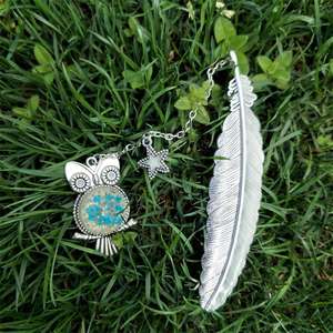 ที่คั่นหนังสือโลหะแนวเรโทรหางนางเงือกของเด็กผู้หญิง,เครื่องเขียนแนวใหม่อุปกรณ์การเรียนแปลกใหม่ที่คั่นหนังสือรูปนกฮูกเรืองแสงแนวสร้างสรรค์ - Product Image 5