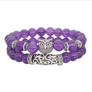 Vente en gros de pierres colorées style bohème, pierres rondes et colorées, cristal naturel, perles quartz, hibou de nuit, bijoux, bracelet, vente en gros - Product Image 5