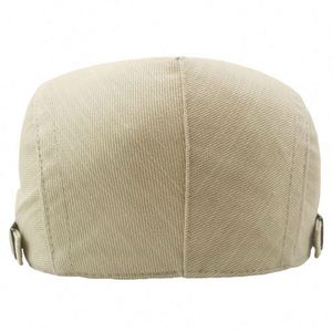 Béret en coton britannique pour homme, style Ivy, grande taille, décontracté, uni, casquette de newsboy - Product Image 6