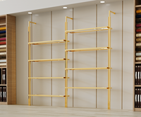Étagères murales réglables DIY et système de connexion de tubes pour portant à vêtements en tuyaux industriels, aménagement personnalisé pour boutique