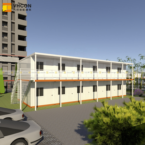 Villa préfabriquée à faible coût en structure acier, maison modulaire, maison préfabriquée économique, ossature métallique légère, panneau sandwich pour habitation - Product Image 1
