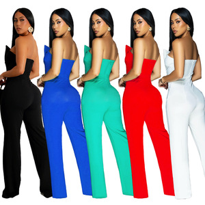 <span class=keywords><strong>Monos</strong></span> <span class=keywords><strong>de</strong></span> Último Diseño con Cierre <span class=keywords><strong>de</strong></span> Cremallera para Mujer, <span class=keywords><strong>Elegantes</strong></span>, Sexys, Ajustados, <span class=keywords><strong>de</strong></span> Pierna Ancha, Top Tubo, Mono <span class=keywords><strong>de</strong></span> una Pieza, Spandex Sólido, para <span class=keywords><strong>Fiesta</strong></span> - Product Image 6