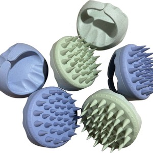 Wholesale High Quality Hair Scalp Clean Massage <b>Brush</b> Multicolor Soft Silicone <b>Shampoo</b> <b>Brush</b> for adult hair comb set - Product Image 5