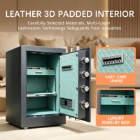 Caja Fuerte Digital con Huella Dactilar, Caja de Seguridad de Acero Laminado en Frío para Guardar Documentos, Dinero en Efectivo, en Casa, Oficina u Hotel