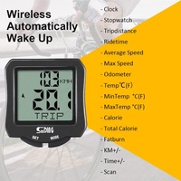 Sunding Nirkabel Sepeda Komputer Sepeda Komputer Bersepeda Speedometer Sepeda Odometer Sepeda Meter Indoor Outdoor Olahraga Tahan Air