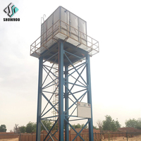Torre de tanque de almacenamiento de agua con estructura de acero galvanizado en caliente