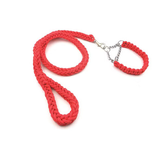 Conjuntos de correa de collares para caminar de perro mascota cuerda trenzada personalizada de fábrica - Product Image 1