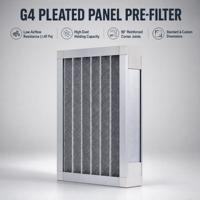 Filter karbon aktif lipat efisiensi tinggi AC-FF01 media lipatan untuk penggantian pembersih udara HVAC