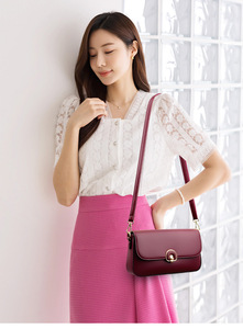 Luxury Women Purses <b>Square</b> Buckle Strap Cross Body Bags PU Leather Ladies Handbags Wholesale - Product Image 2