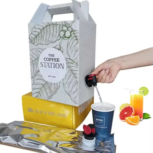 Stampa personalizzata 3L/5L portatile usa e getta di caffè/succo/bevanda BIB bag <span class=keywords><strong>in</strong></span> box dispenser con valvola - Product Image 5