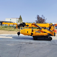 Grue araignée sur chenilles multi-tonnes à commande sans fil, dispositif de levage hydraulique pour l'entretien industriel