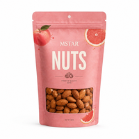Kipnootjes Stand-up Pouch met venster en ritssluiting, op maat gemaakte flexibele voedselverpakking van plastic voor snacks en gedroogd fruit