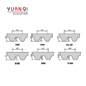 Powstd8/2/3/4, 5/5/8/14M, courroie <span class=keywords><strong>de</strong></span> synchronisation <span class=keywords><strong>de</strong></span> fil en acier, pour machines à portes et ascenseurs - Product Image 4
