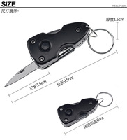7in1 Camping multifonction tactique porte-clés outil survie EDC Gear couteau pliant ouvre lampe de poche LED tournevis porte-clés